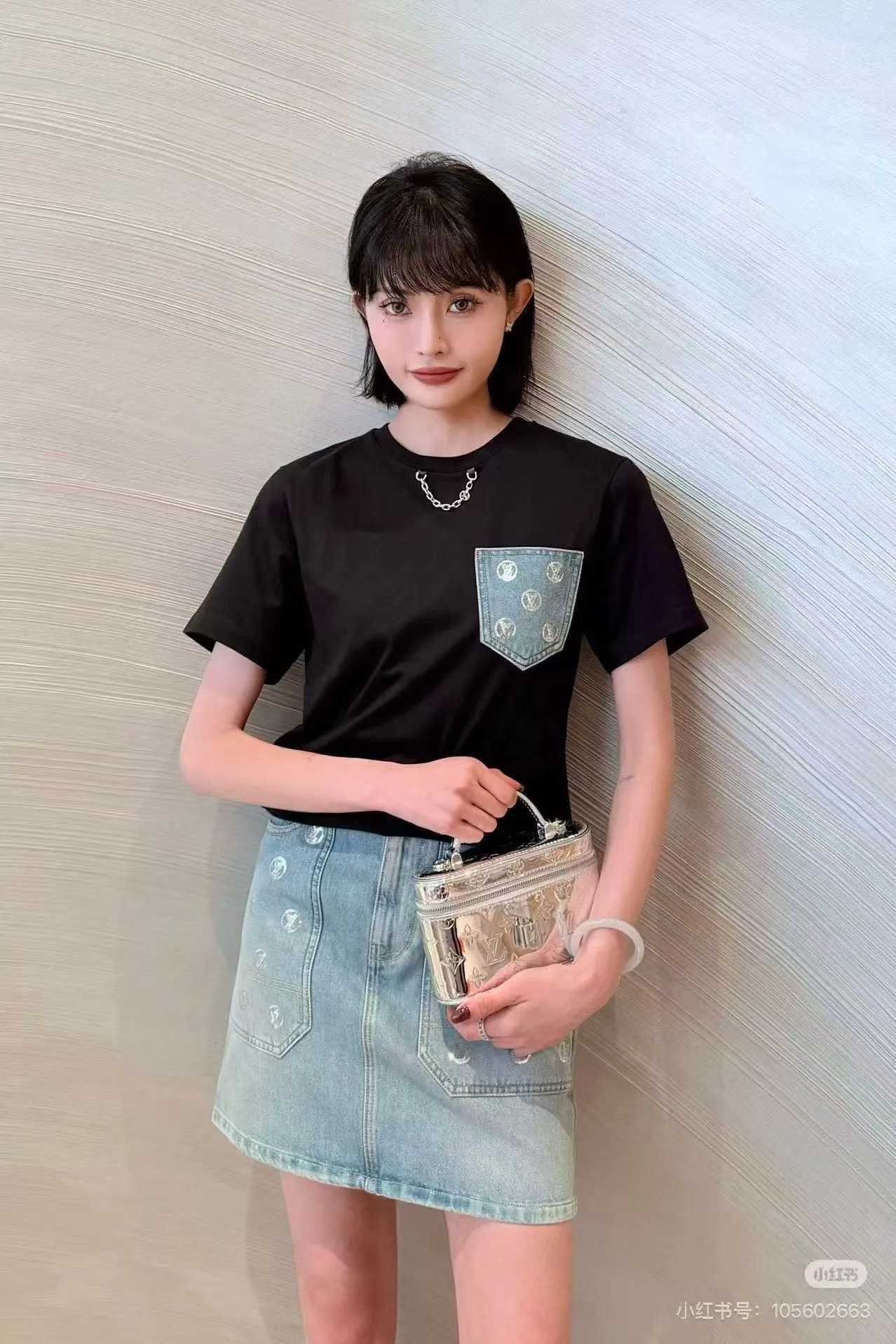 Louis Vuitton/Louis Vuitton presbyopic pocket chain short sleeves